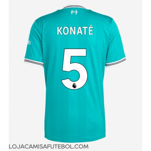 Camisa de Futebol Liverpool Ibrahima Konate #5 Equipamento Alternativo 2025-26 Manga Curta Camisa de Futebol Liverpool Ibrahima Konate #5 Equipamento Alternativo 2025-26 Manga Curta